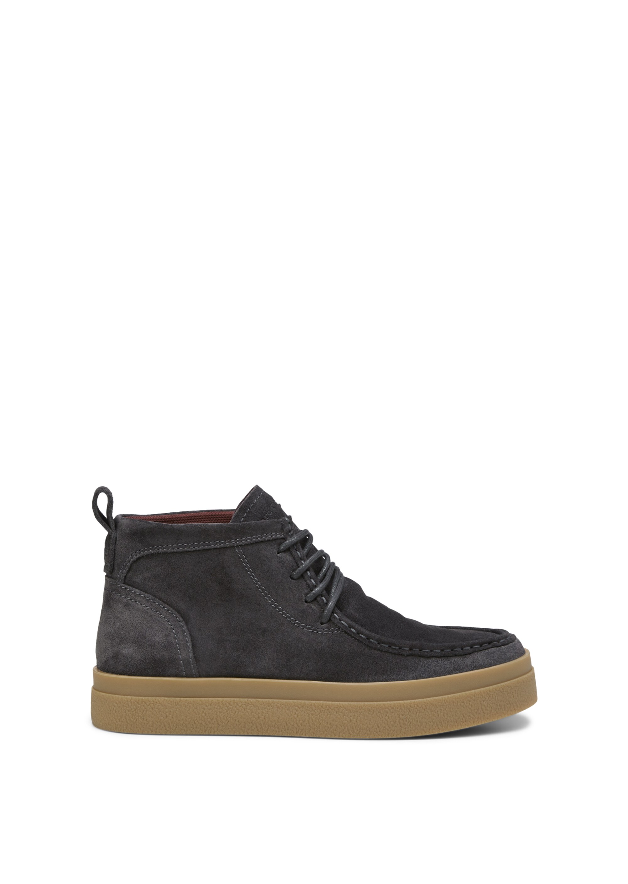 Schnürstiefel aus softem Veloursleder