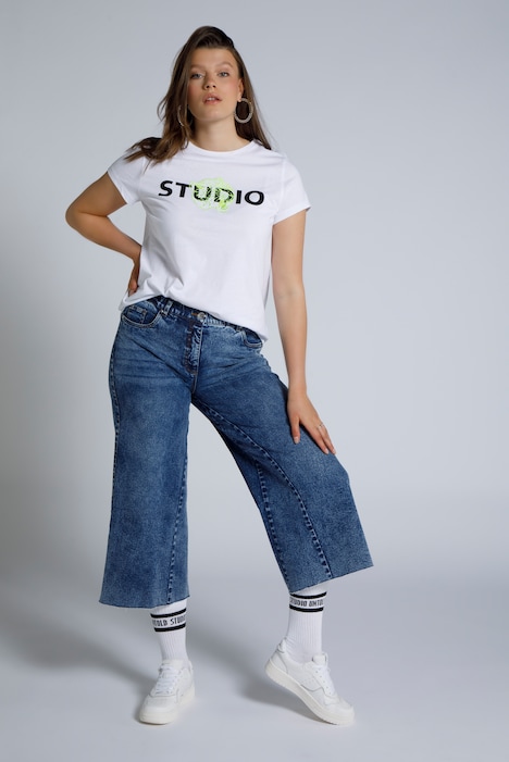Statement Socken, gerippt, Logo