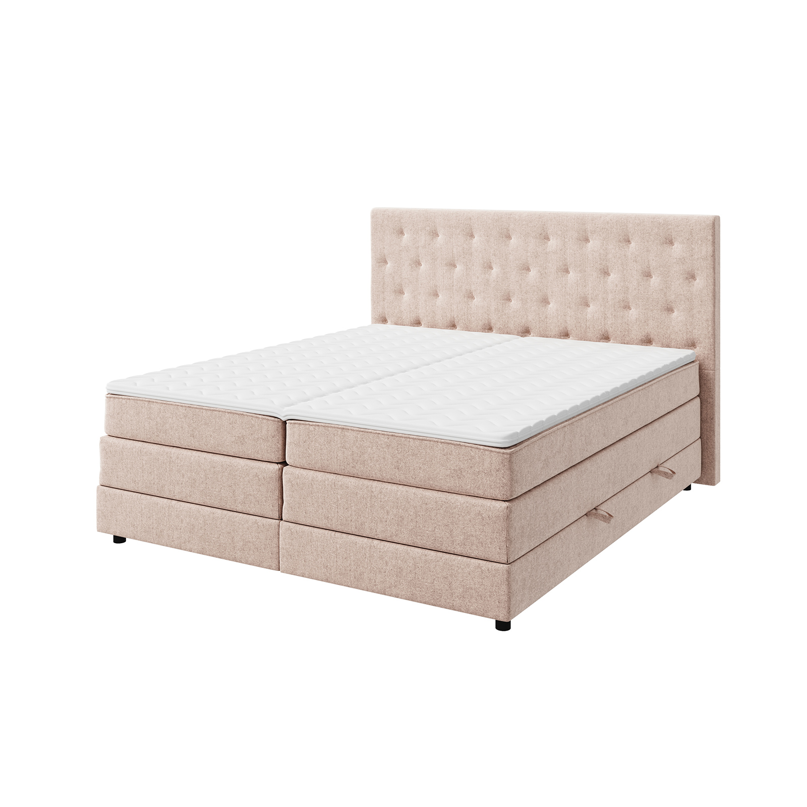 Boxspringbett - beige - H3 - 140x200 cm