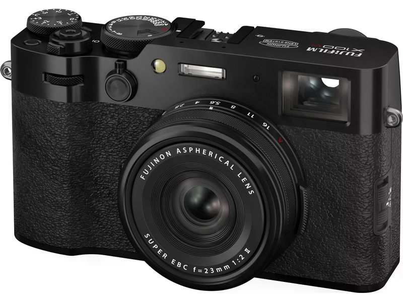 Fujifilm Fotokamera X100VI Schwarz Kompakte Digitalkamera mit anspruchsvollem Design und intuitiver Bedienbarkeit