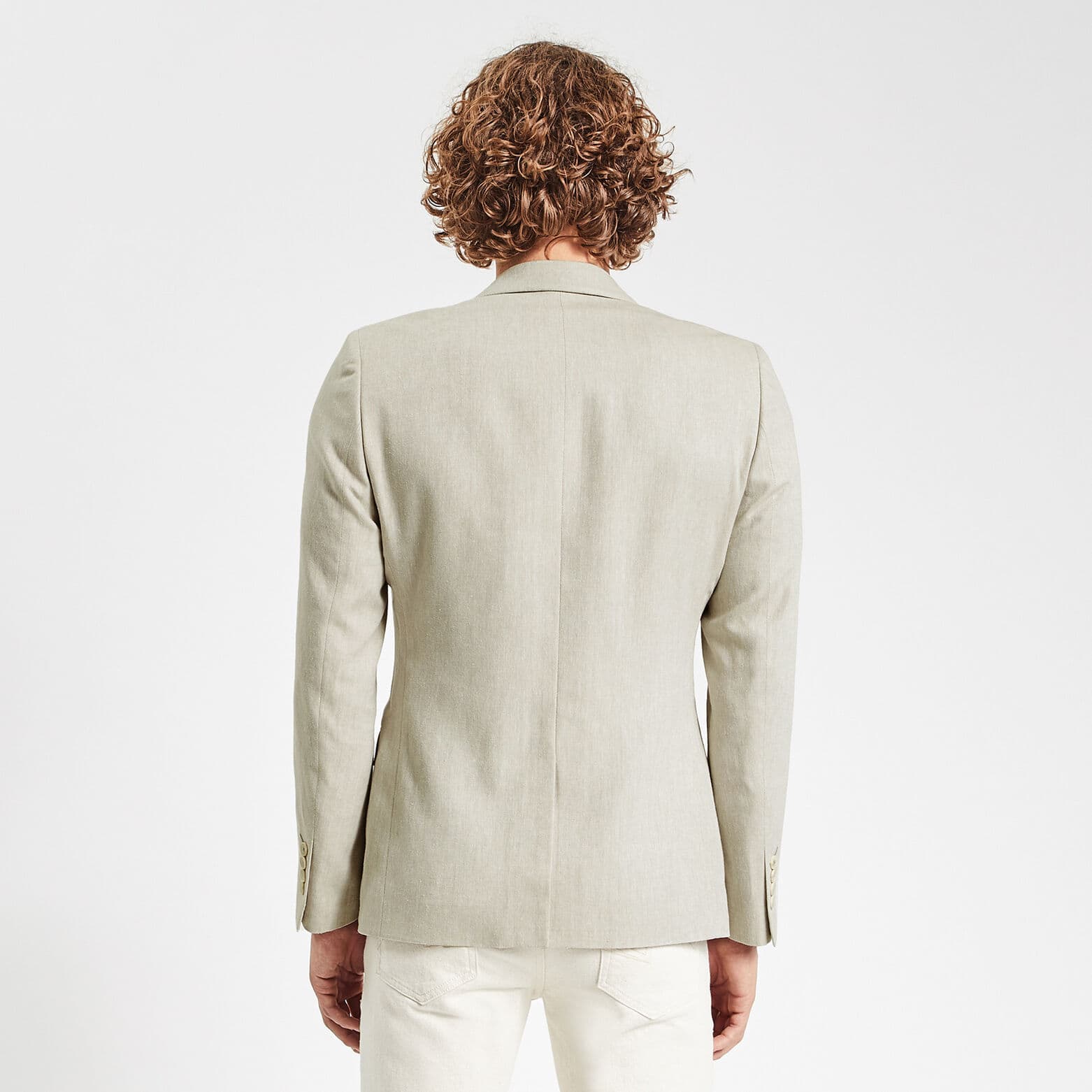 Veste slim à chevrons Beige