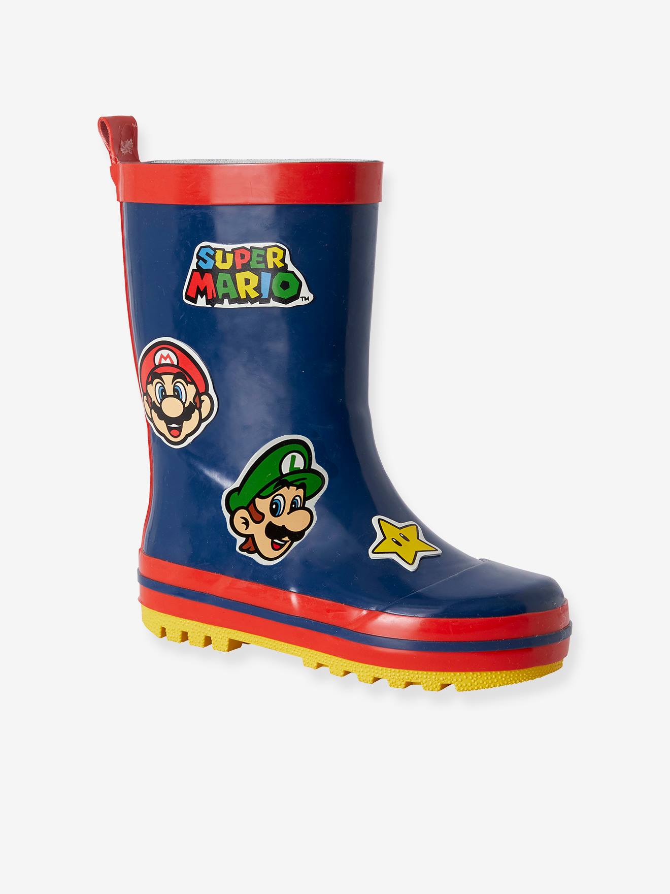 Botas de chuva Super Mario®, azul-escuras, lisas com estampas.