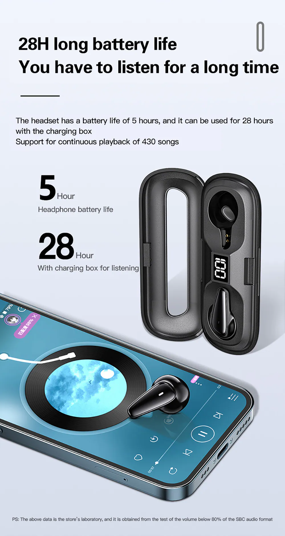 Lenovo XT95 Bluetooth-Kopfhörer Weiß