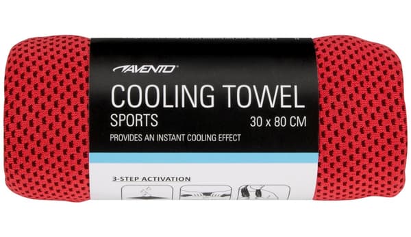 Sports towel AVENTO Cooling 41ZD 80x30cm Pink/Anthracite