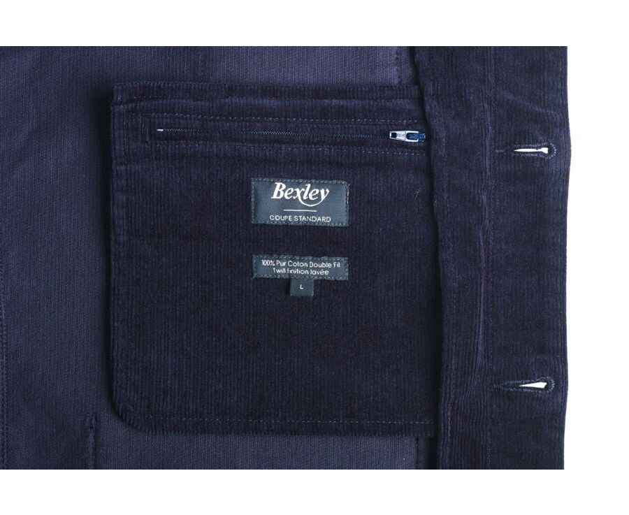 Veste velours homme Navy - FIDÉLIEN