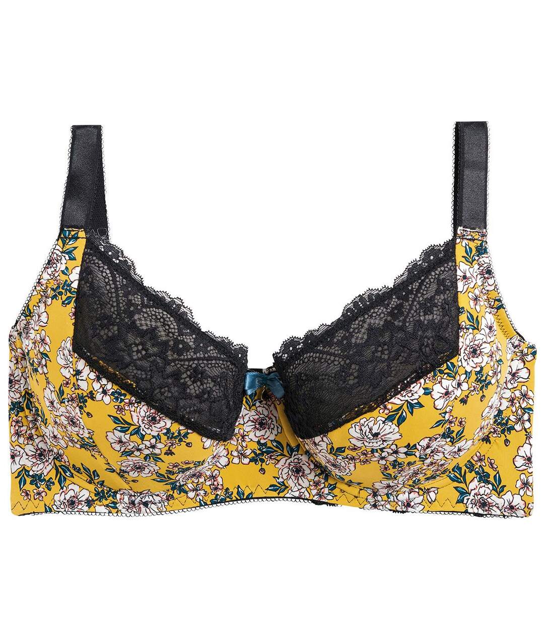 Soutien-gorge grand maintien moutarde/pétrole Evita