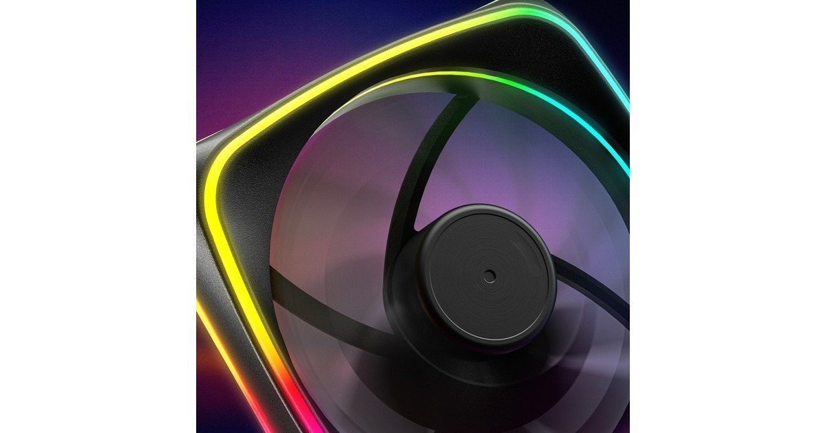 SharkoonSHARK Lights RGB PWM case fan  (Zwart, 120 x 120 x 25 mm)