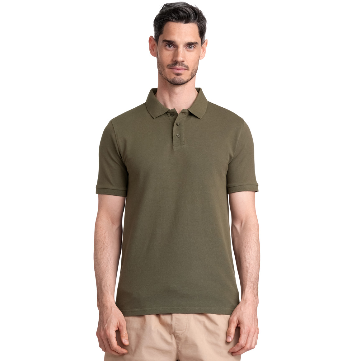 VanVaan Herren Poloshirt in Piqué-Qualität dunkelgrün