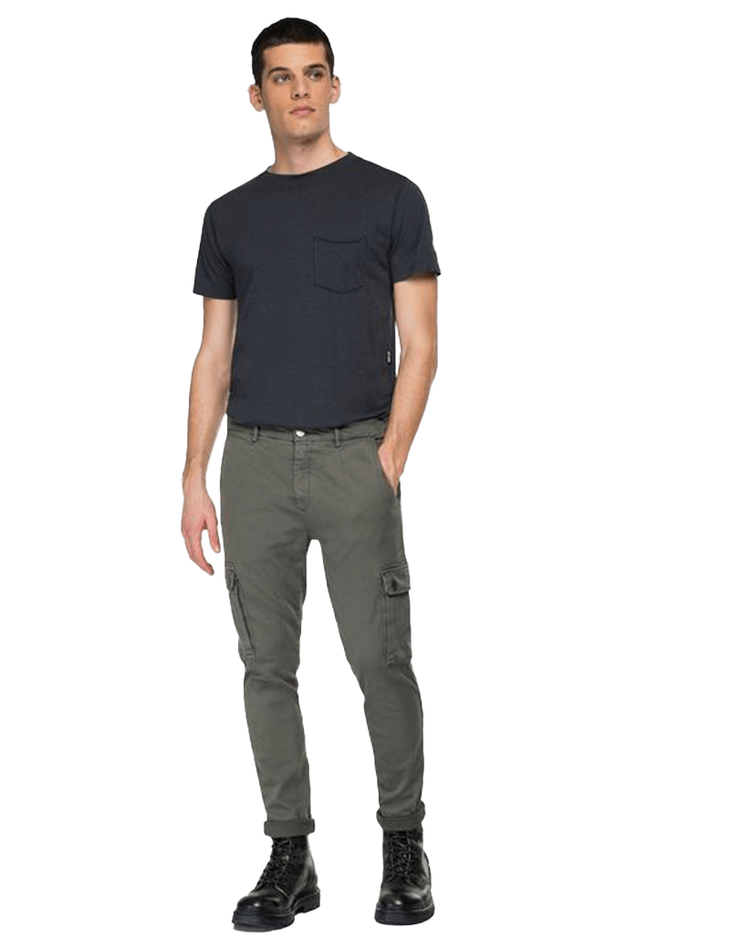 REPLAY PANTALON HOMME JAAN VERT MILITAIRE 030