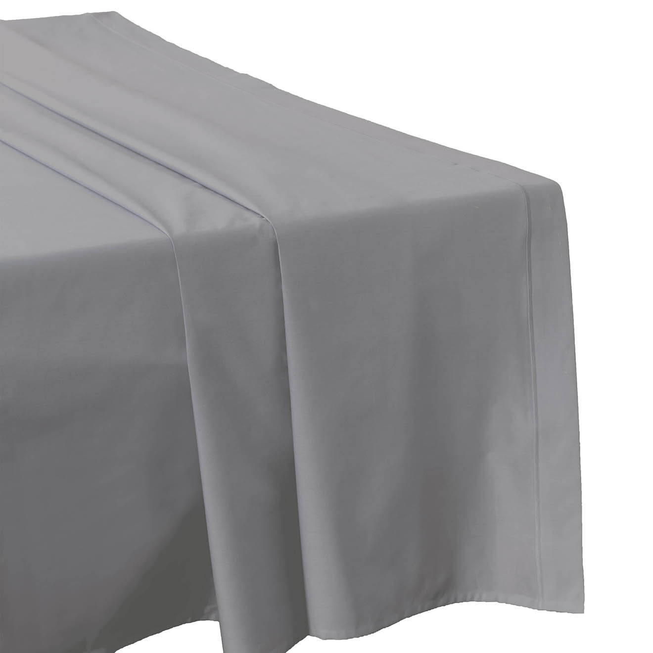United by PDC Drap plat 100% Percale de Coton gris perle