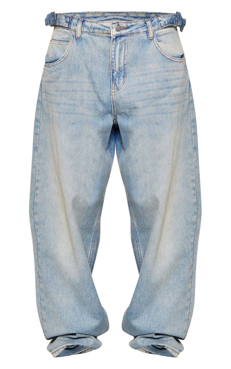 Jean Boyfriend À Côtés Froncés Ajustables