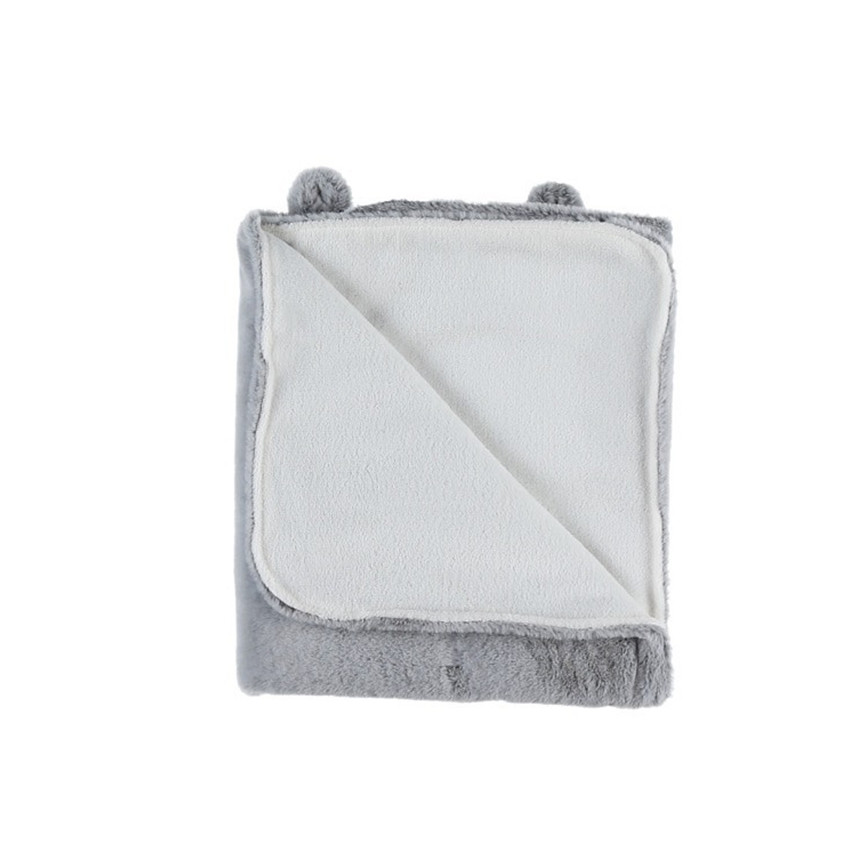 Couverture en fausse fourrure 75x100 cm - Gris Clair