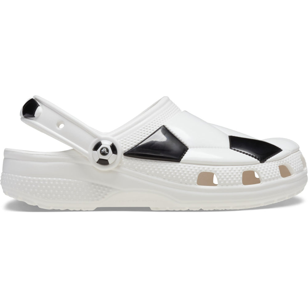 Køb Crocs White/Black Classic Soccer Ball Clog