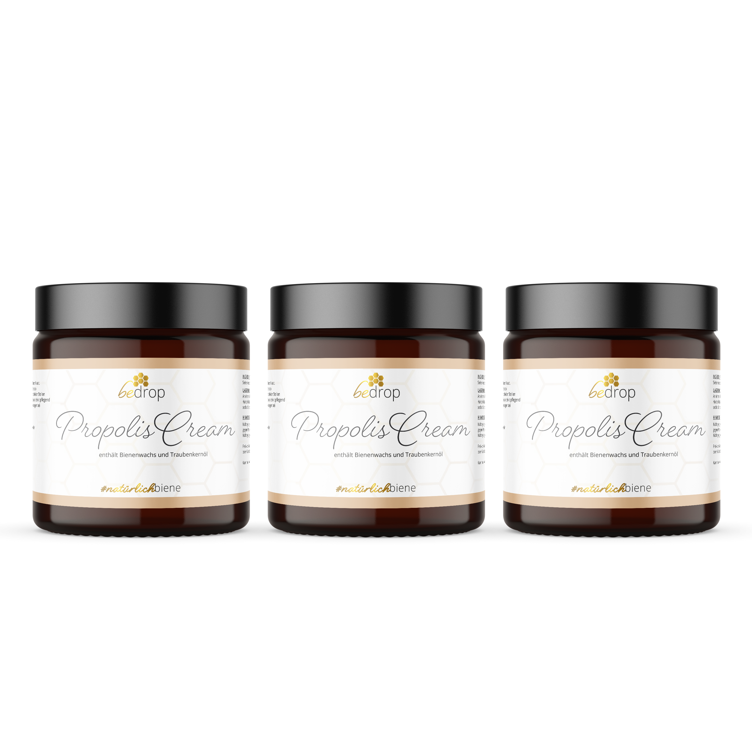 Vorteilsset: 3x Propolis Cream - hochdosierte Propolis Creme mit Bienenwachs & Traubenkernöl im 3er Set