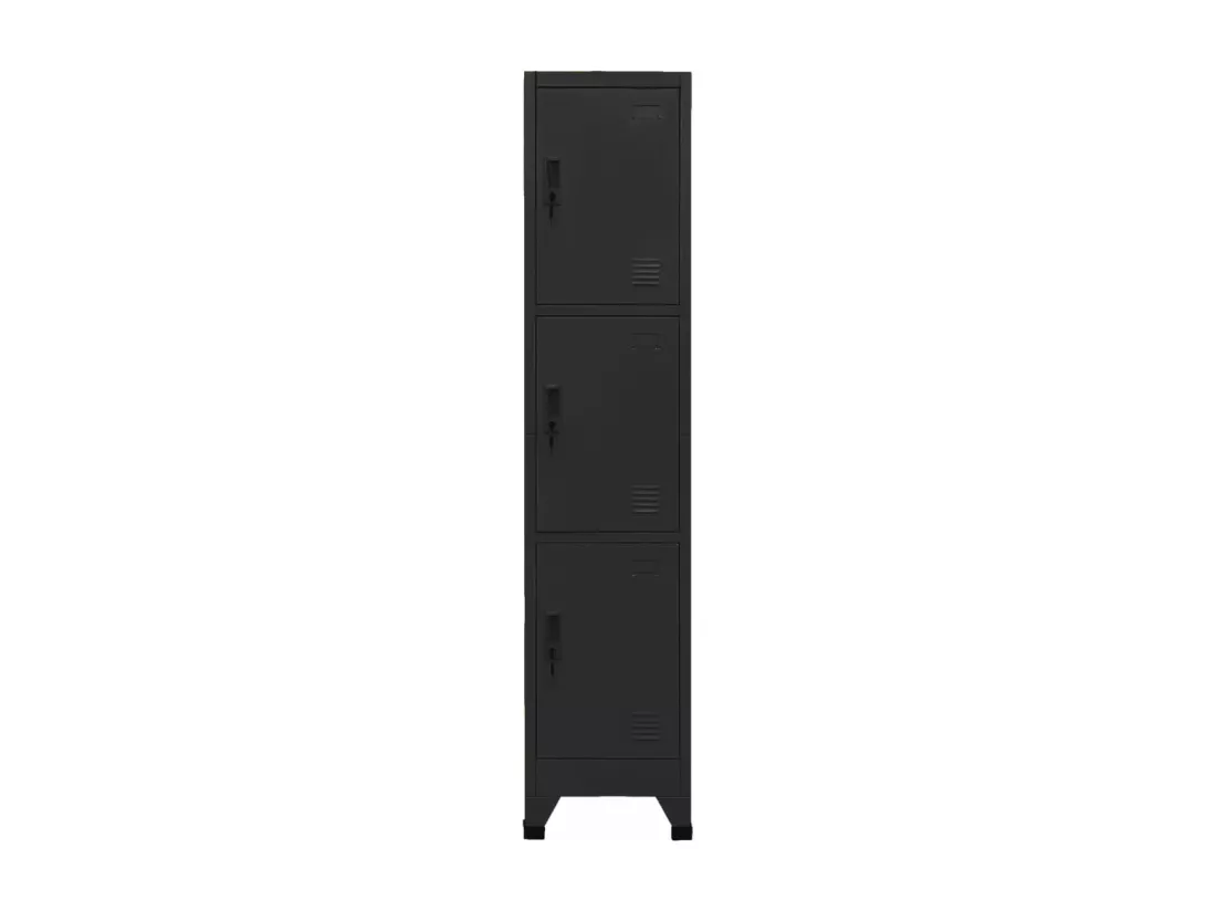 Armoire à casiers Noir 38x45x180 cm Acier