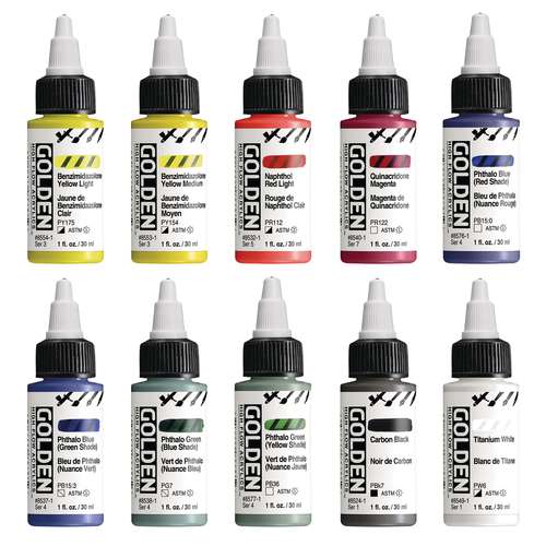 GOLDEN High Flow Acrylfarbe, Mixing-Set