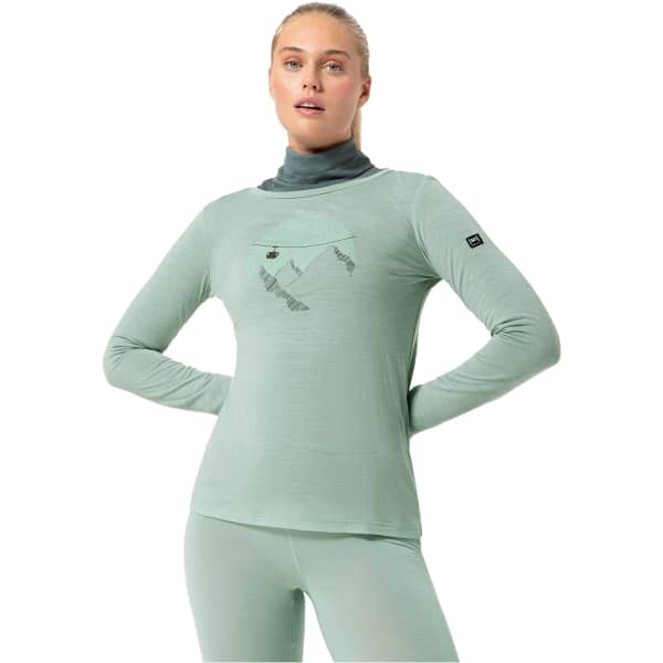 T-shirt randonnée SUPER.NATURAL W GONDOLA LS LIGHT JADE/VARIOUS