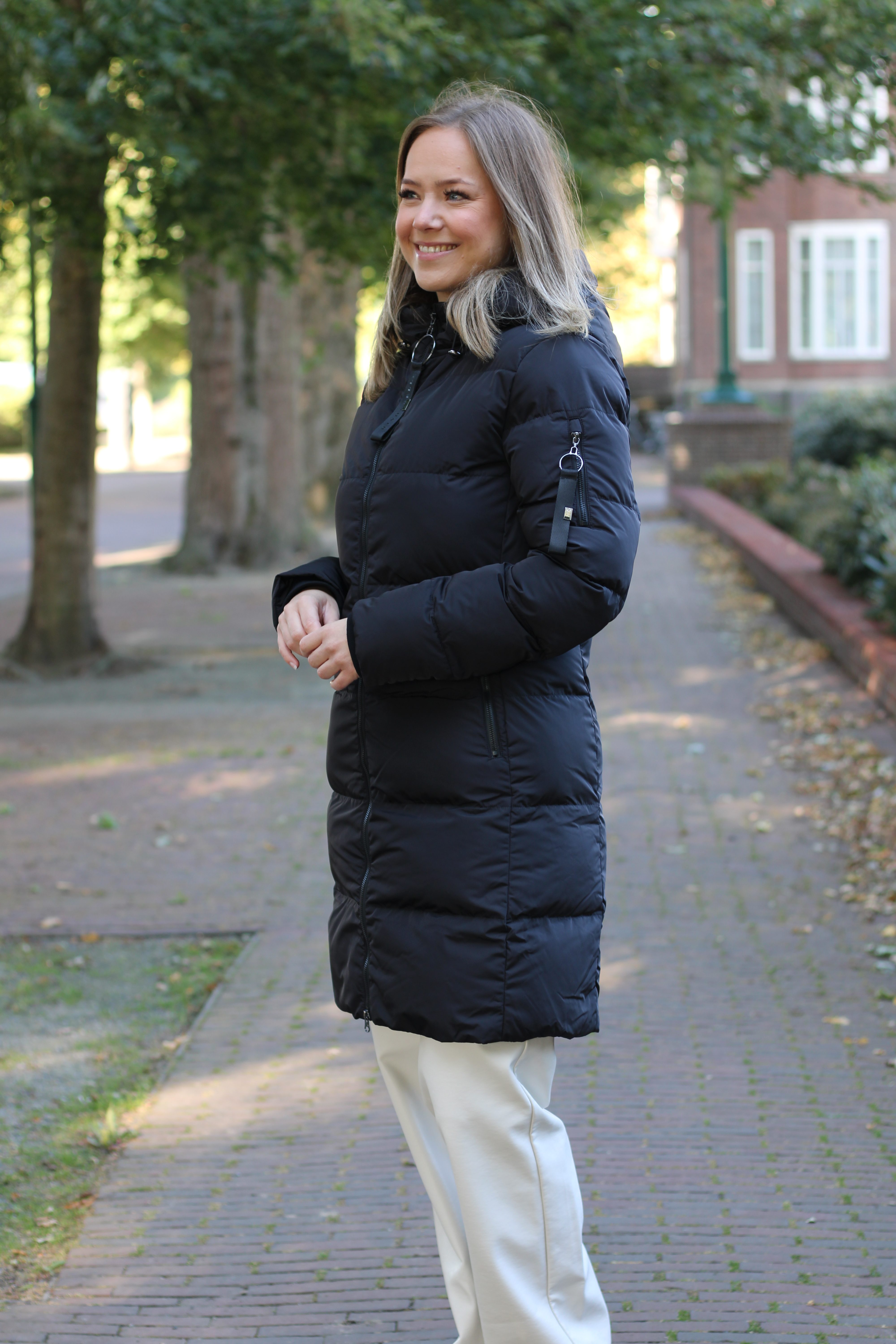 Rino & Pelle - Jade Long Padded Hooded Coat - Black