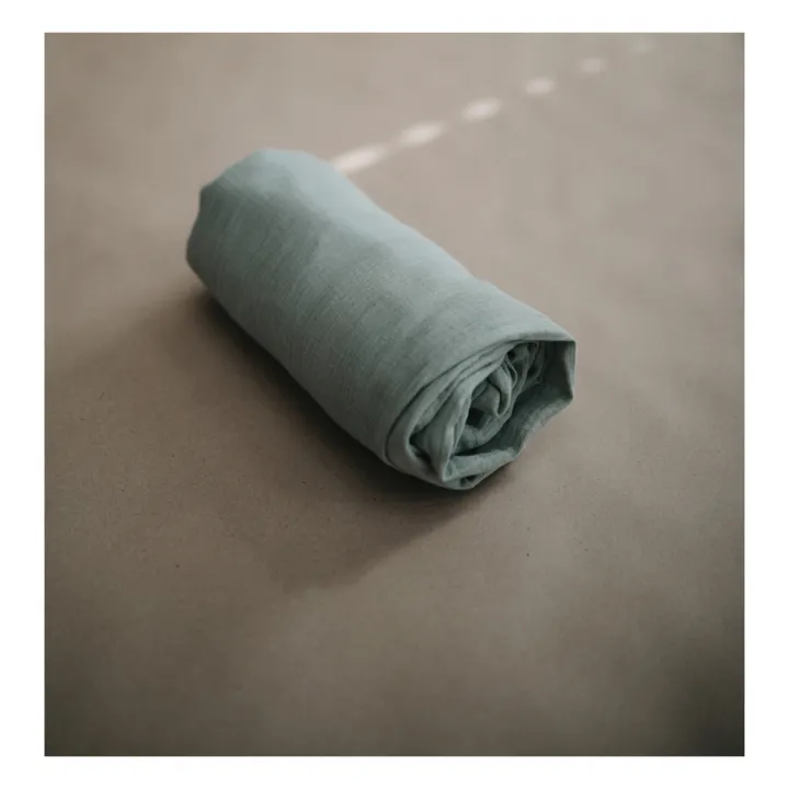 Mushie Drap-housse en coton | Vert