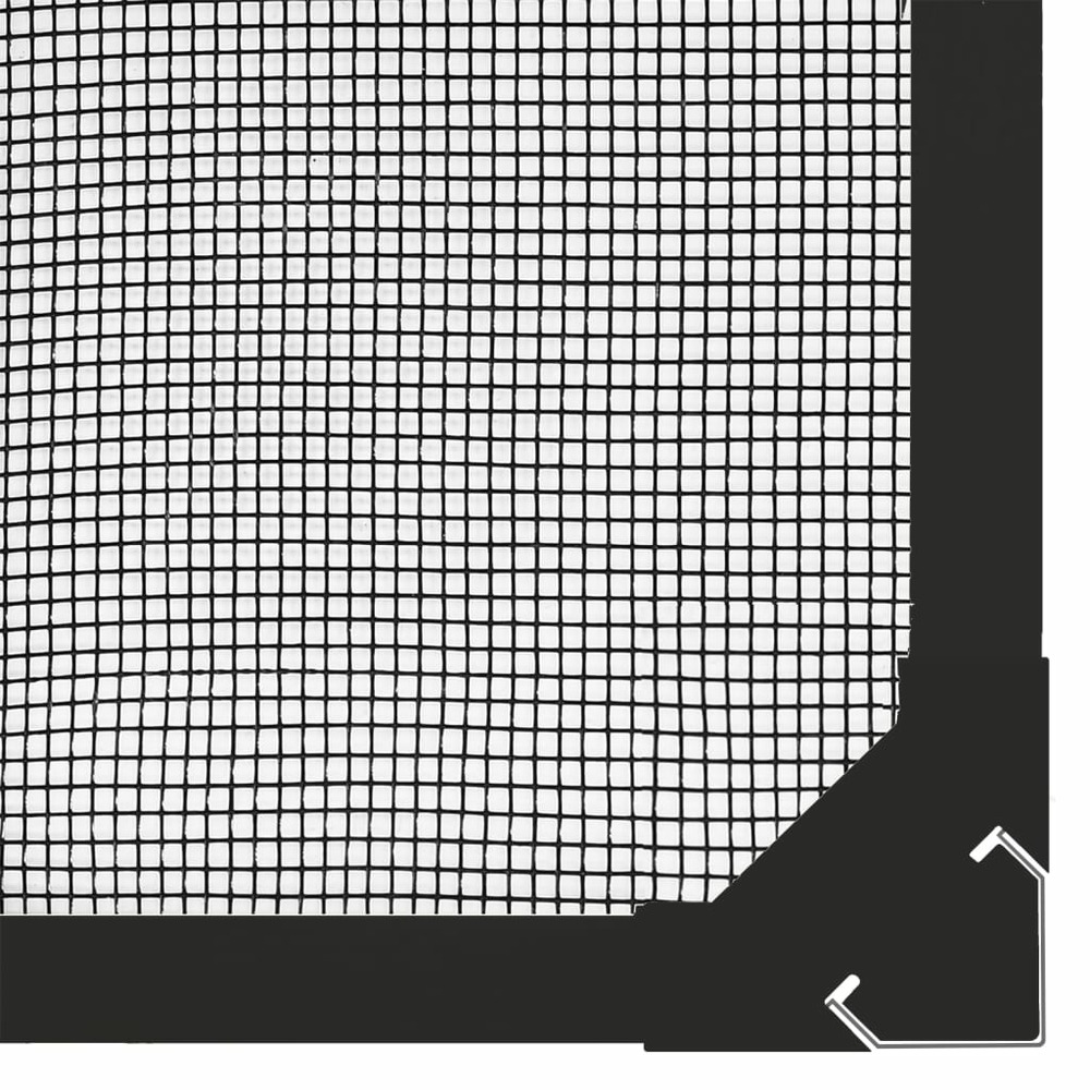 Moustiquaire magnétique pour fenêtres anthracite 100x120 cm