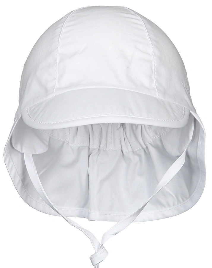 Schirmmütze BABY BASIC mit Nackenschutz in weiß