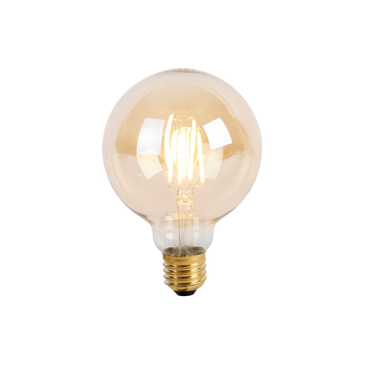 Set van 5 E27 3-staps dimbare LED lamp G95 Goldline 5W 530 lm 2200K