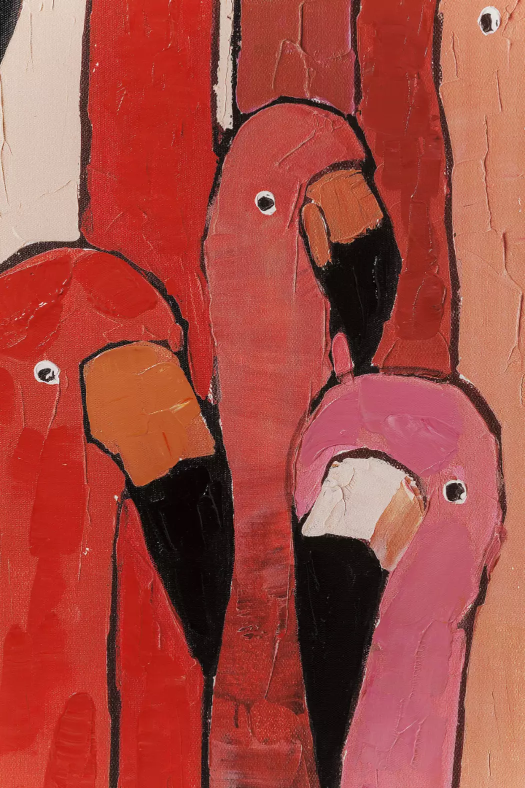 Wandbild 120 x 90 cm Flamingo Meeting