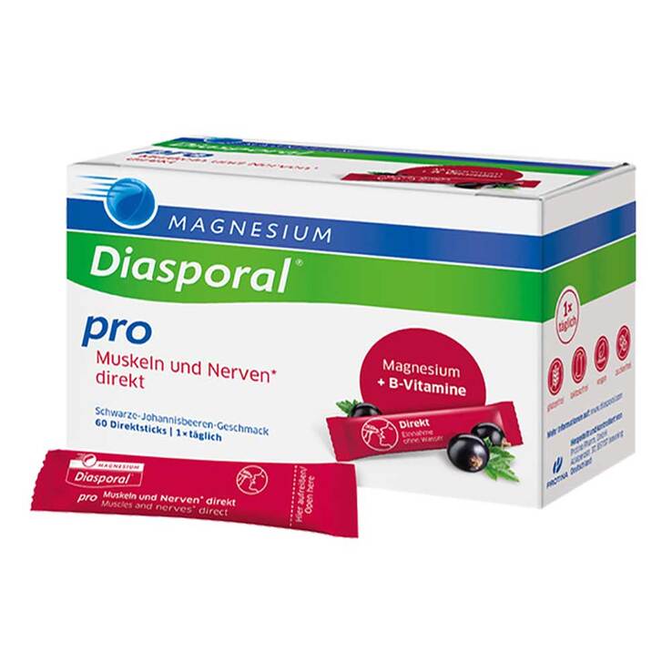 Magnesium Diasporal pro + B-Vit.Musk. + Nerven direkt, 60 St