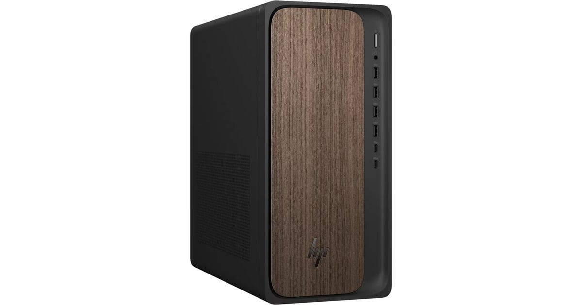 HPOmniDesk M03-0030nd (B7WT8EA) pc-systeem  (Zwart/houtkleur | Core Ultra 7 265 | Intel Graphics | 16 GB | 1 TB SSD)
