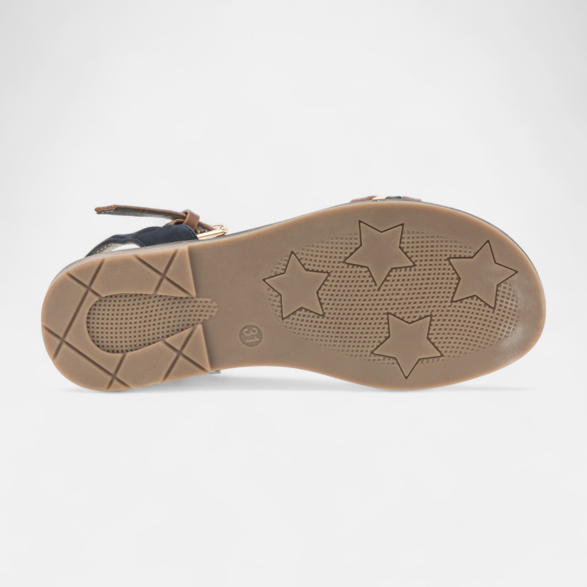 Nu-pieds Fille cognac