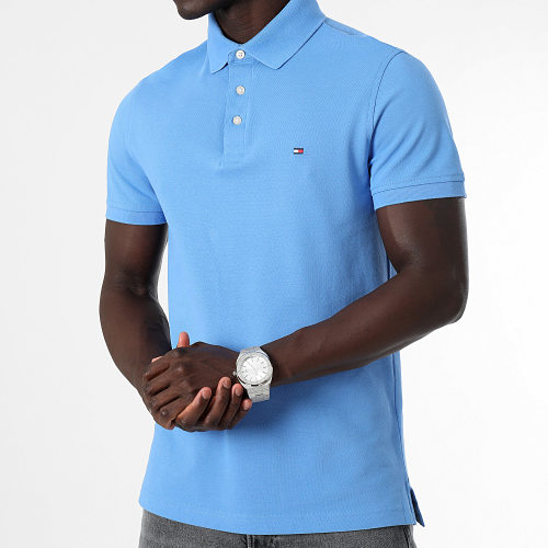 Polo Manches Courtes Slim 1985 7771 Bleu Clair