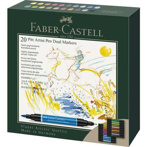 FABER-CASTELL Pitt Artist Pen Dual Marker im Kartonetui