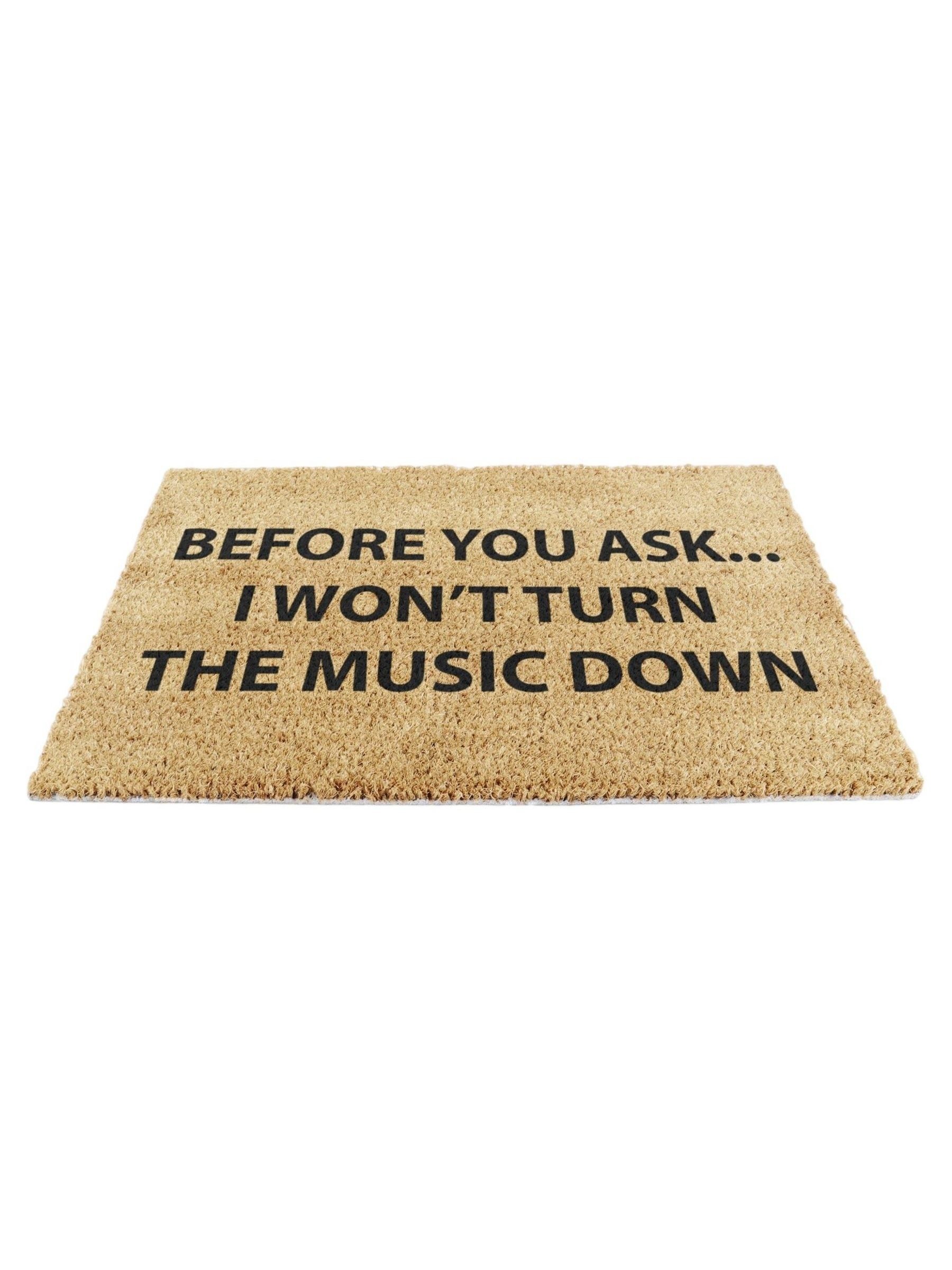Artsy Mats deurmat met luid muziek thema