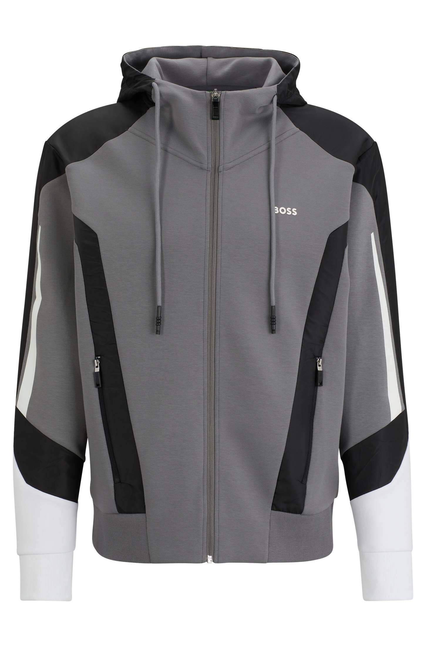 BOSS| Herren Sweatjacke SAGGON mit Kapuze Relaxed Fit