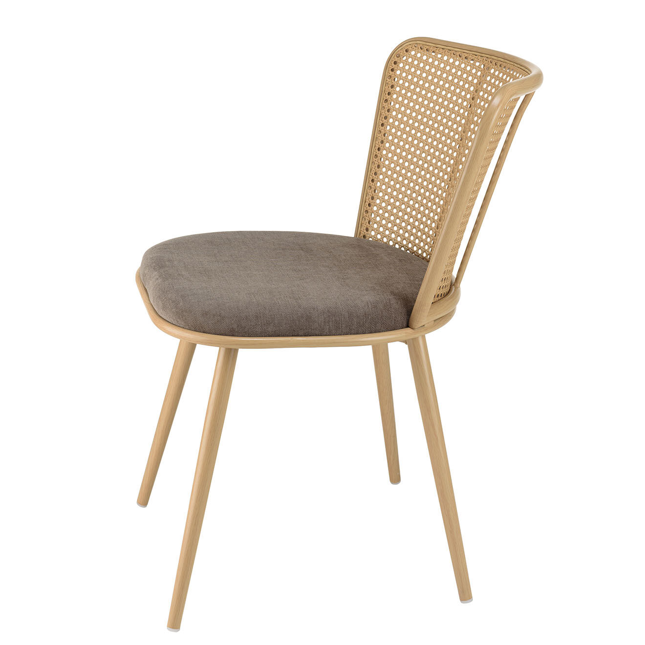 Macabane 2 Chaises Léa taupe - 55x60x78 cm