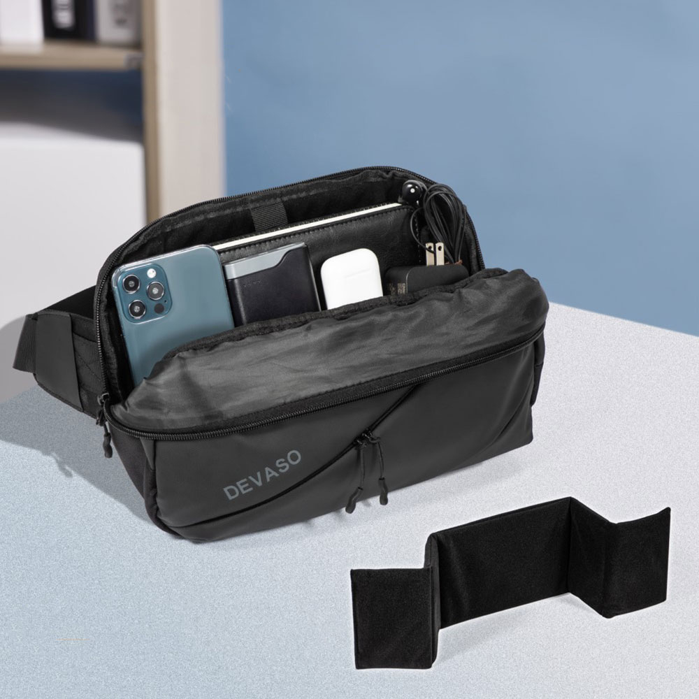 Steam Deck / OLED Crossbody Umhängetasche aus Wasserabweisendem Nylon-Stoff - Schwarz