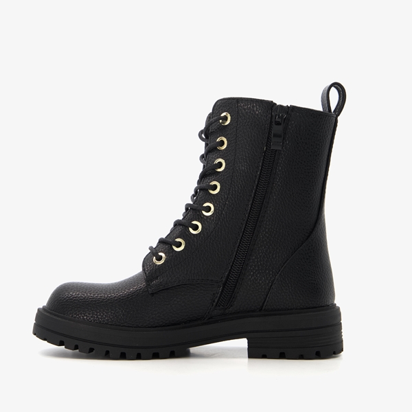 Blue Box meisjes veterboots zwart