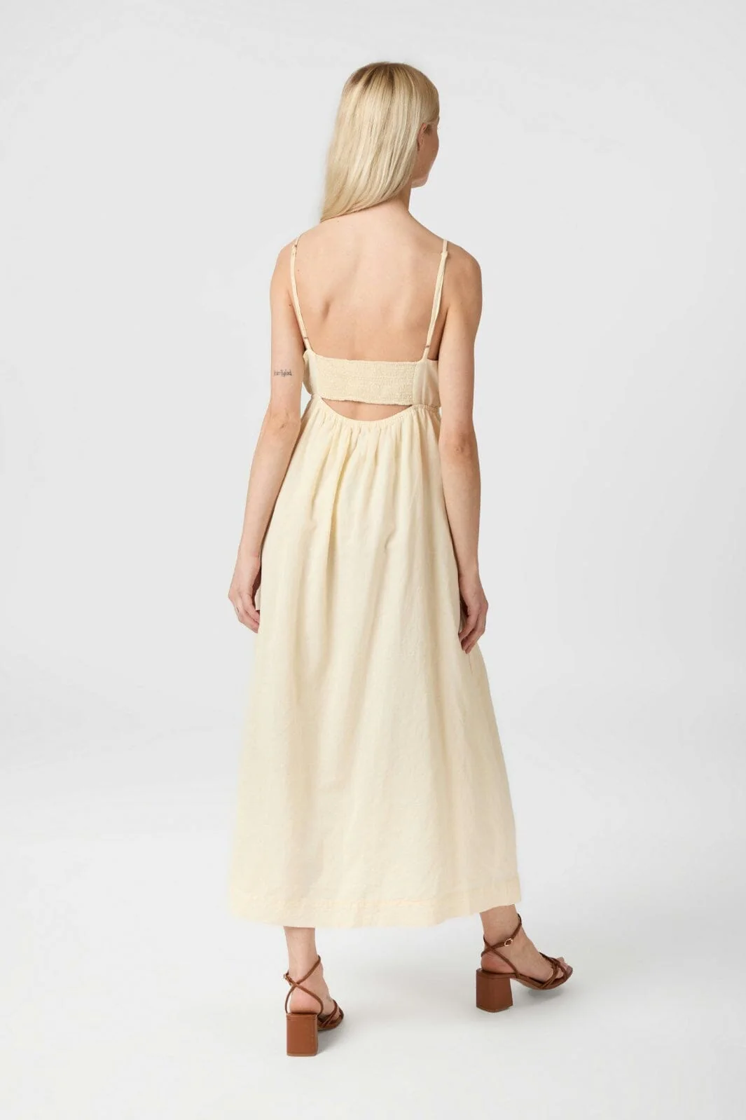 Neo Noir Savani Long Linen Dress 165480