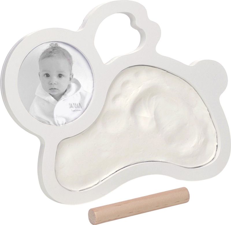BamBam - Konijn Fotolijst - Wit - Hout - Inclusief Klei