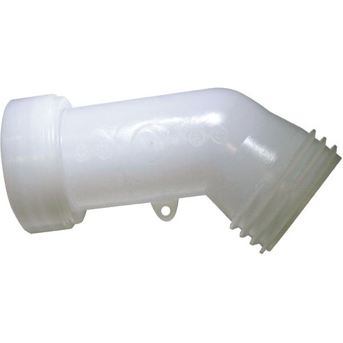 Rallonge coudée de cuve 1000 L - 150 mm - plastique - blanc