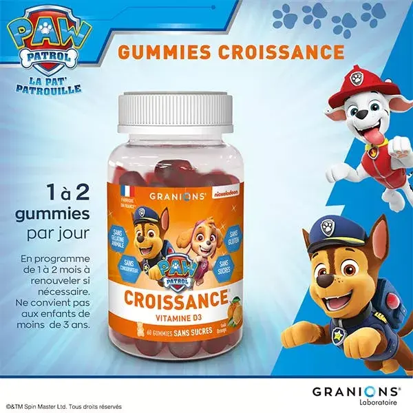Granions Paw Patrol Growth Gummies - 60 gomas