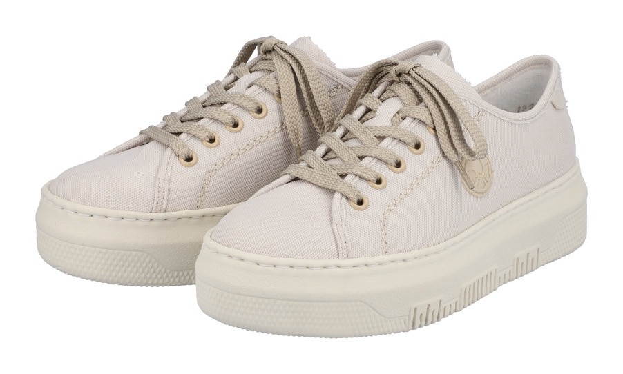 Rieker Plateausneaker  aus Canvas, Freizeitschuh, Halbschuh, Schnürschuh