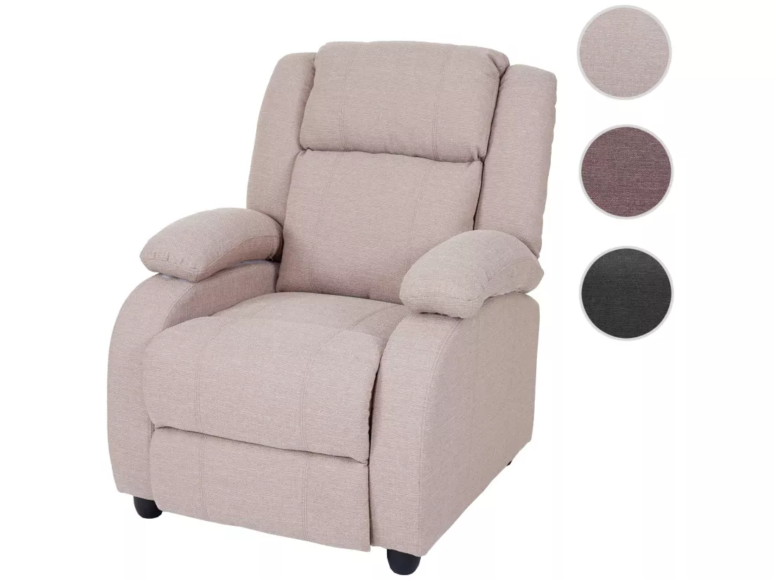 Fauteuil TV Glasgow, crème-gris
