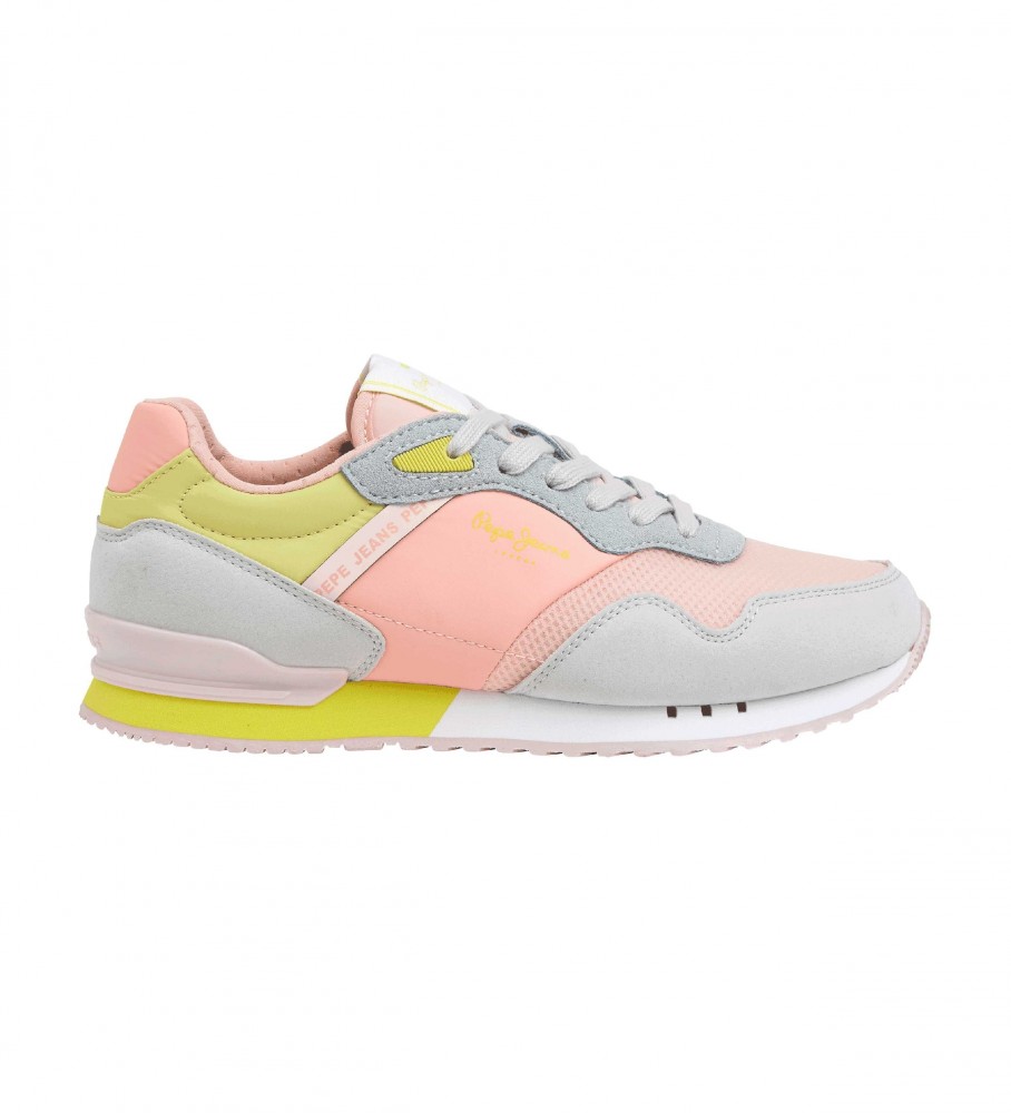 Tênis Pepe Jeans Mad Running, multicolorido, rosa
