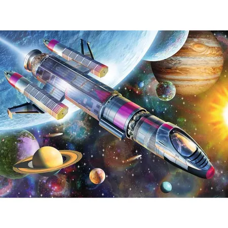Ravensburger Kinderpuzzle 12939 - Mission im Weltall 100 Teile XXL