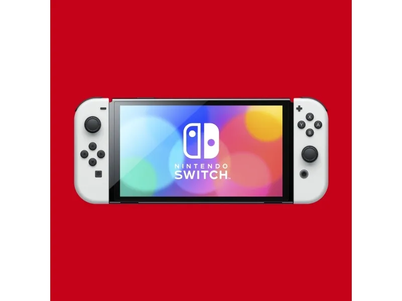Nintendo | Switch OLED - Spilkonsol - Full HD - 64GB - Hvid | Inkl. 2 x Joy-Con (Hvid)