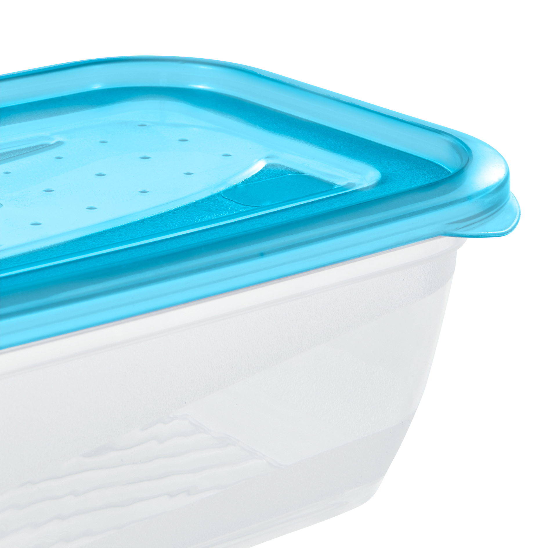 5er-Set Frischhaltedose - fresh blue-transparent - 0,5 Liter