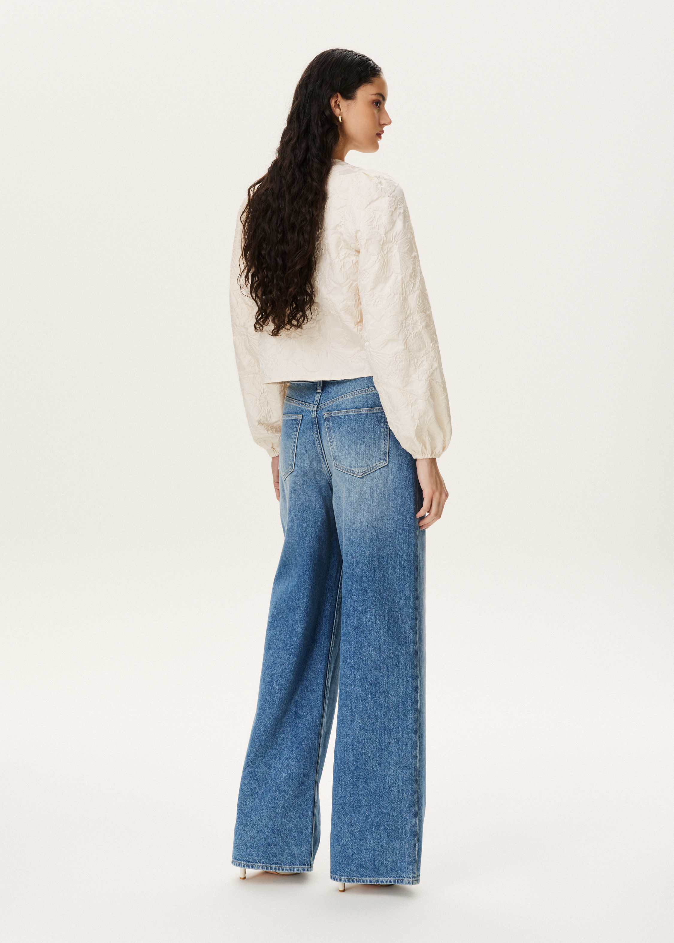 Bloem jacquard blouse