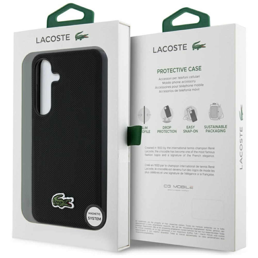Samsung Galaxy S25 Hardcase Hülle Petit Pique Woven Logo MagSafe-Modul (LCHMS25SPVCK) - Schwarz