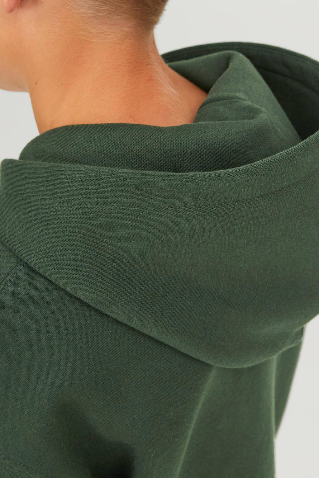 JACK & JONES hoodie JJESTAR met logo donkergroen